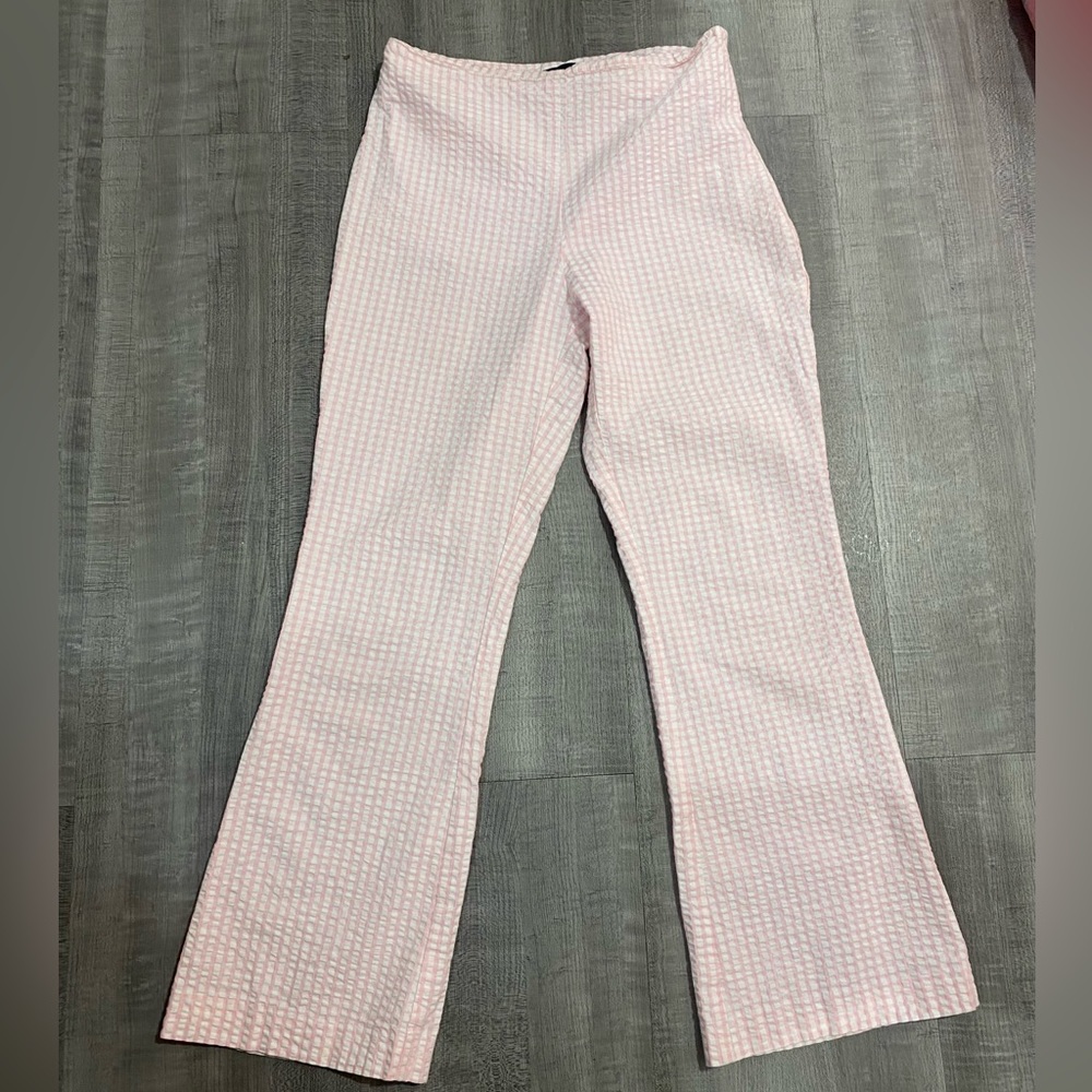 Pink & White Gingham Flare Pants 🪷